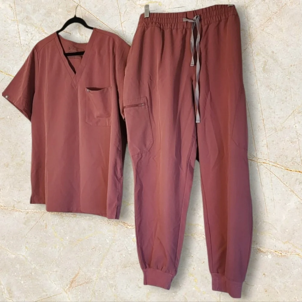 Figs Rose Mauve Two-Piece Scrub Set Size XXL